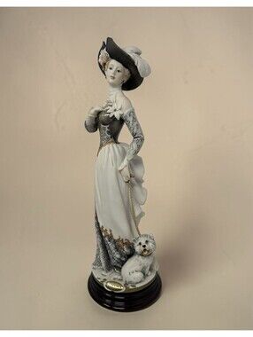 Florence Giuseppe Armani “Christine” Lady with Dog Figurine 0348C- 13”H